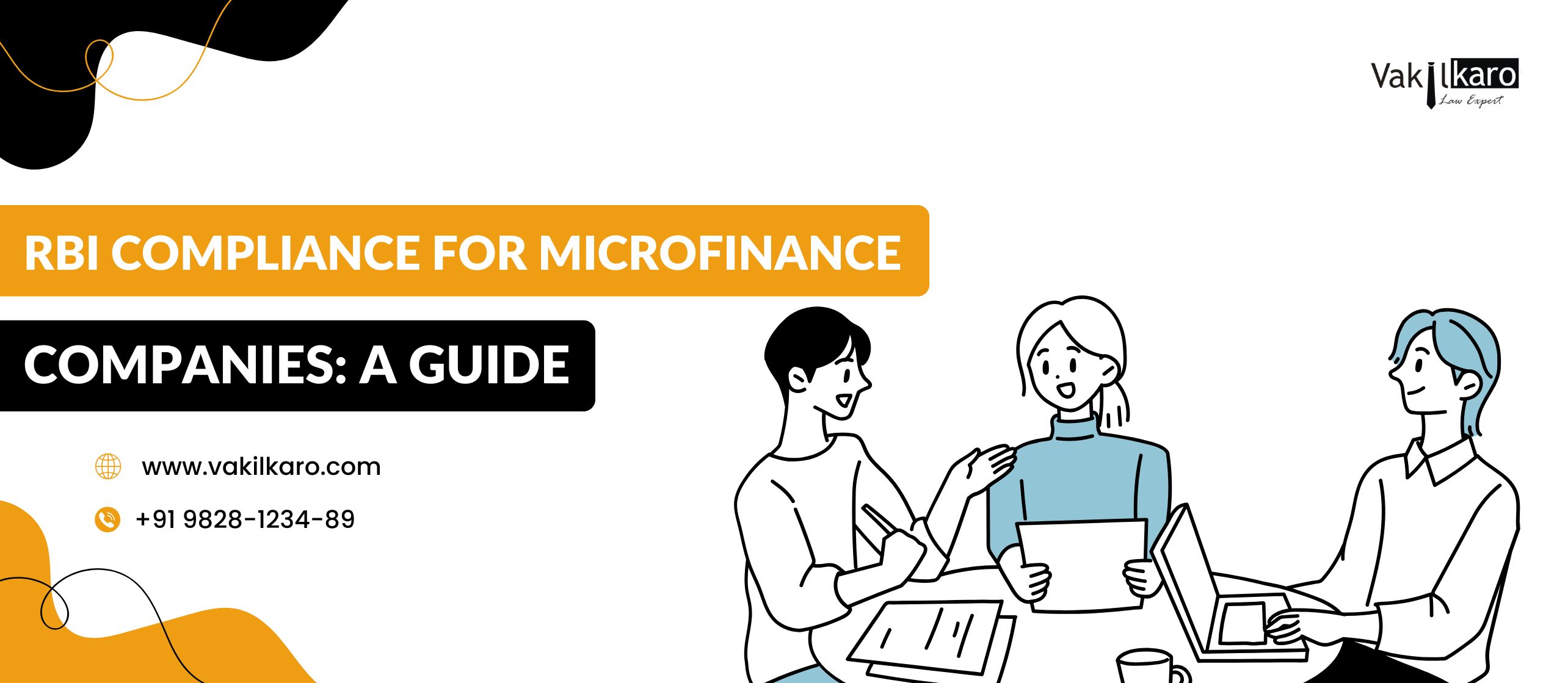 RBI COMPLIANCE FOR MICROFINANCE COMPANIES: A GUIDE